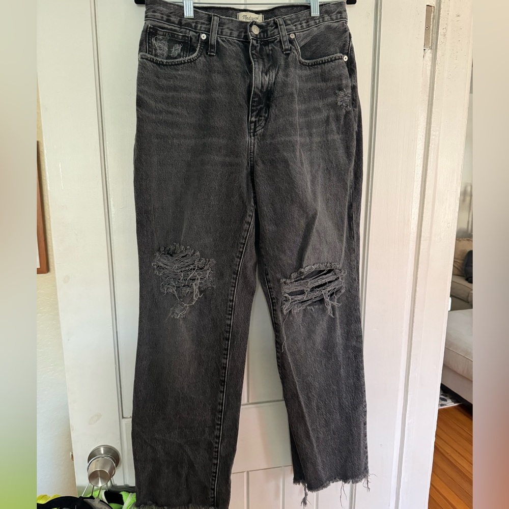 Madewell Baggy Straight Black Jeans